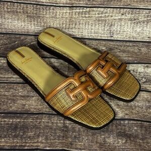 Sam Edelman Irina Cognac Cuoio Brown Slide Sandal Women's US size 10 New